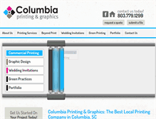 Tablet Screenshot of columbiaprintingandgraphics.com